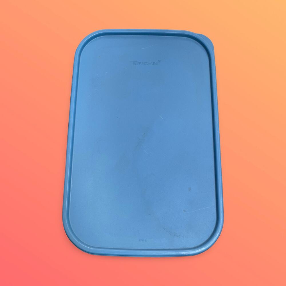 Tupperware Modular Mate Replacement Lid 1610 Rectangle Seal Blue Kitchen Storage